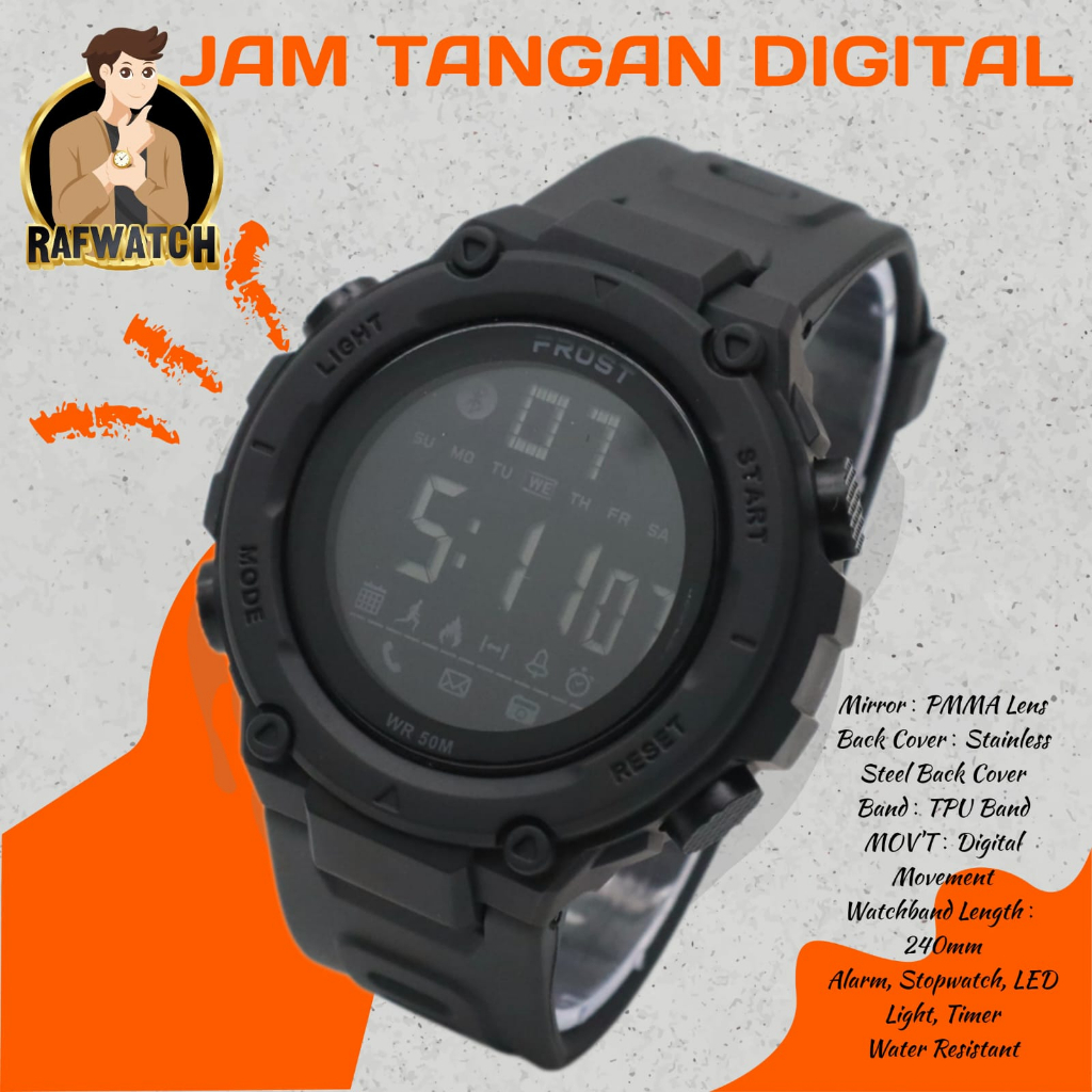 Jam Tangan Frost Original Pria Standart Militer Waterproof Anti Air 30 Meter