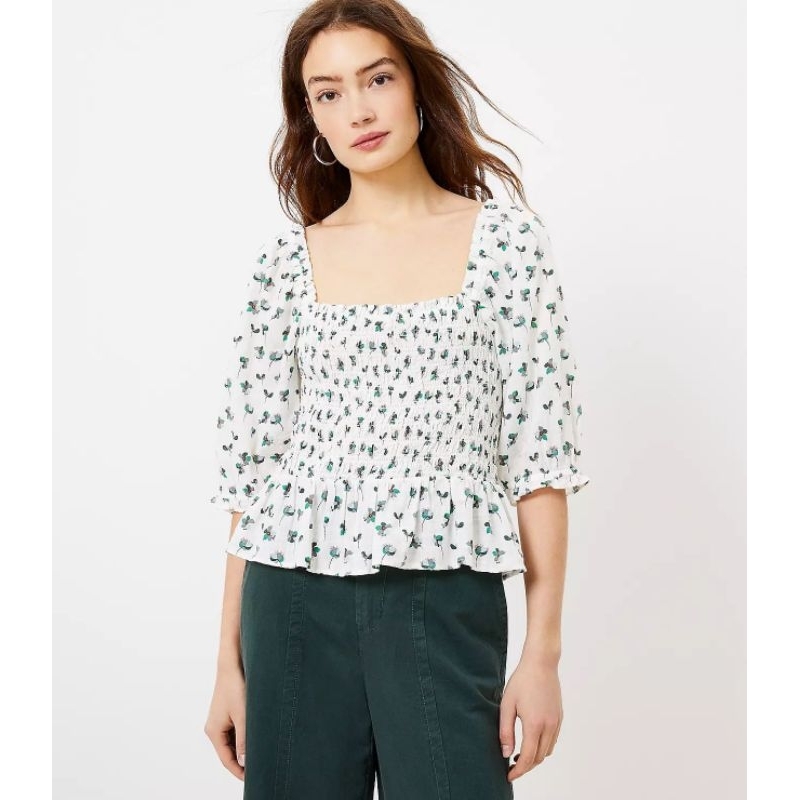 Lft ruched squared blouse