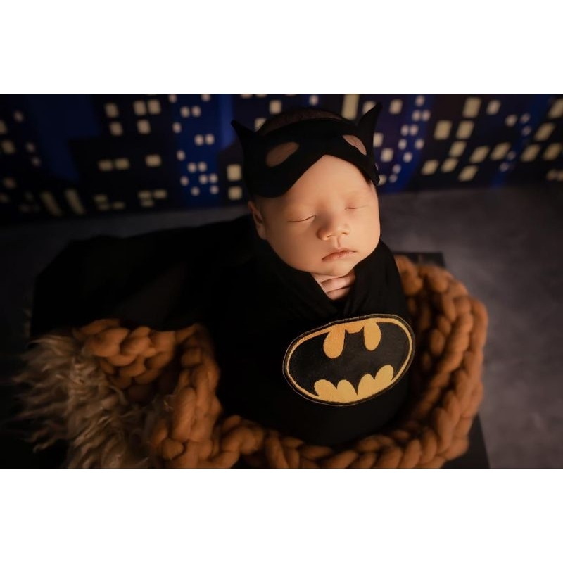 Batman Superman cosplay superhero properti foto bayi newborn