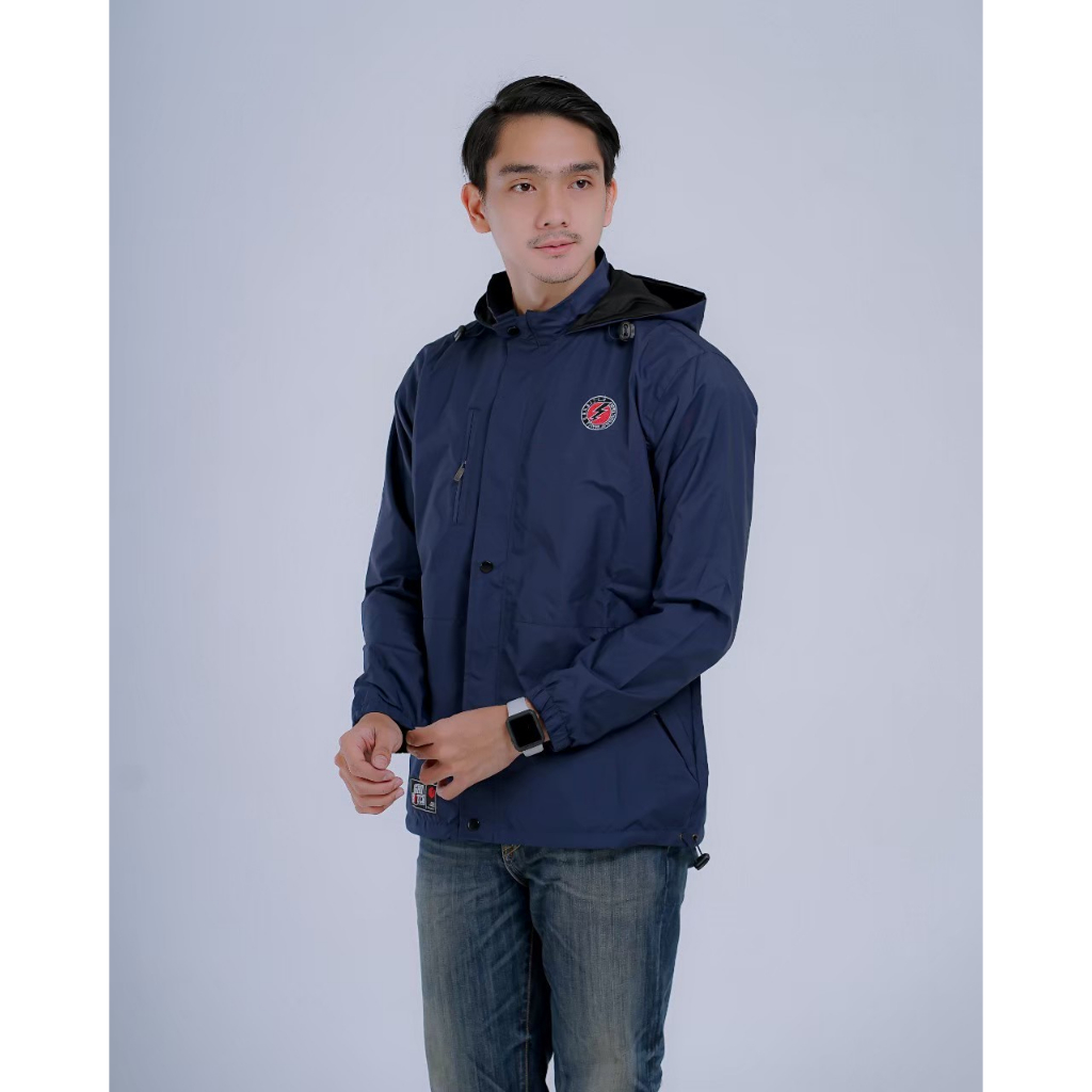 JAKET PARKA SIMPLE NAVY - JAKET PARKA OUTDOOR - JAKET GUNUNG SIMPLE - JAKET PARKA PARASUT - JAKET MOTOR - JAKET HIKING