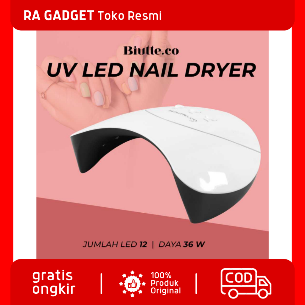 Pengering Kutek Kuku Smart UV LED Nail Dryer 36W / Alat Pengering Kutek Kuteks Sun Gel Kuku Nail Art