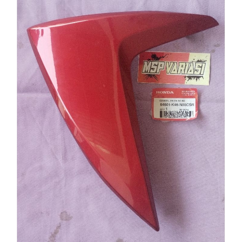 Original 64601-K46-N00CSR Cover L FR CN SC RD Cover Body Kiri Depan Merah Maroon – Honda Vario 110 F