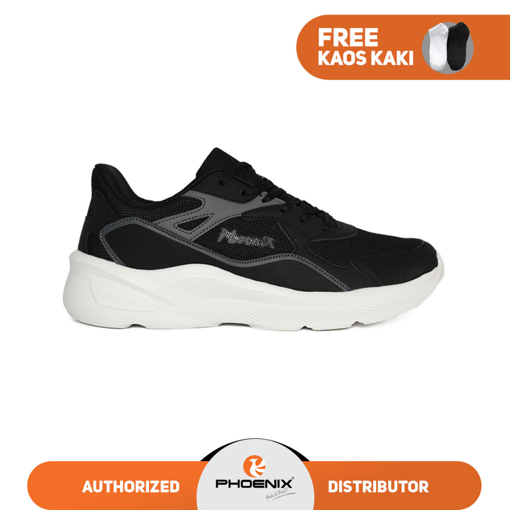 Phoenix Hadji Sepatu Sneakers Pria - Black