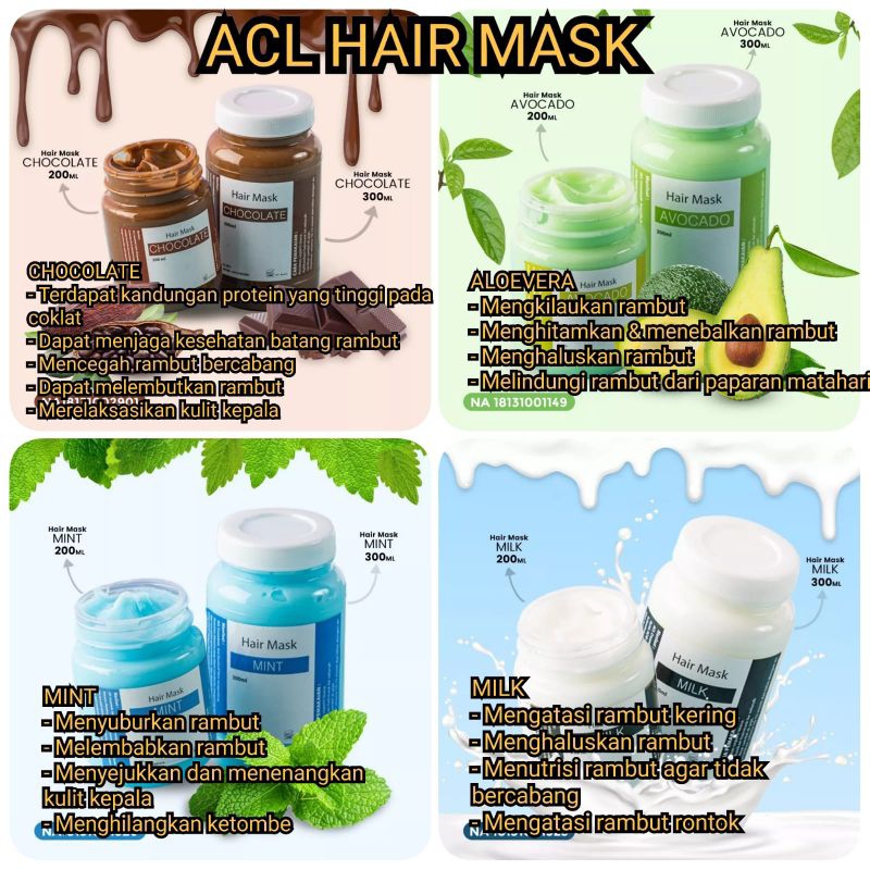 hair mask tradisional BPom / hair mask salon ACL / masker rambut