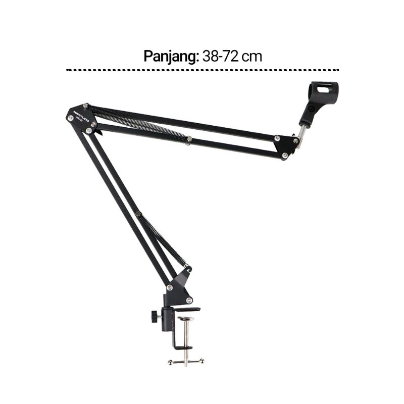 STAND MIC HOLDER MICROPHONE PODCAST YOUTUBE MIKROFON HOLDER PENYANGGA TIANG PENGAIT CLAMP MURAH