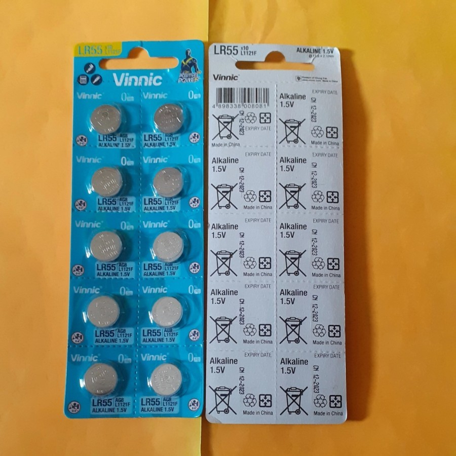 Baterai VINNIC LR1121 / Batre / Battery / AG8/ LR 1120/ LR55 1.5V