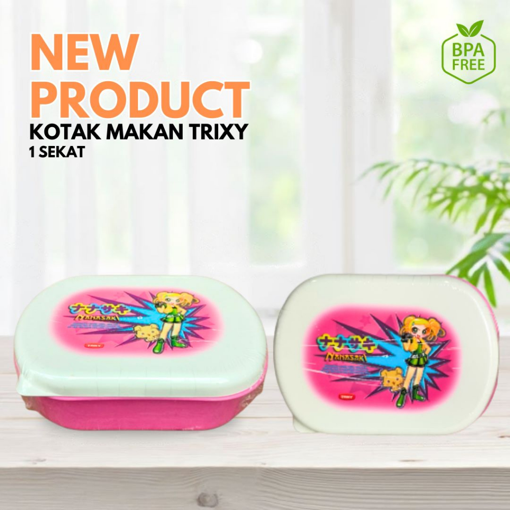 (DL) Tempat Makan Trixy Bekal Kotak Anak Sekolah Tempat Penyimpanan Makanan