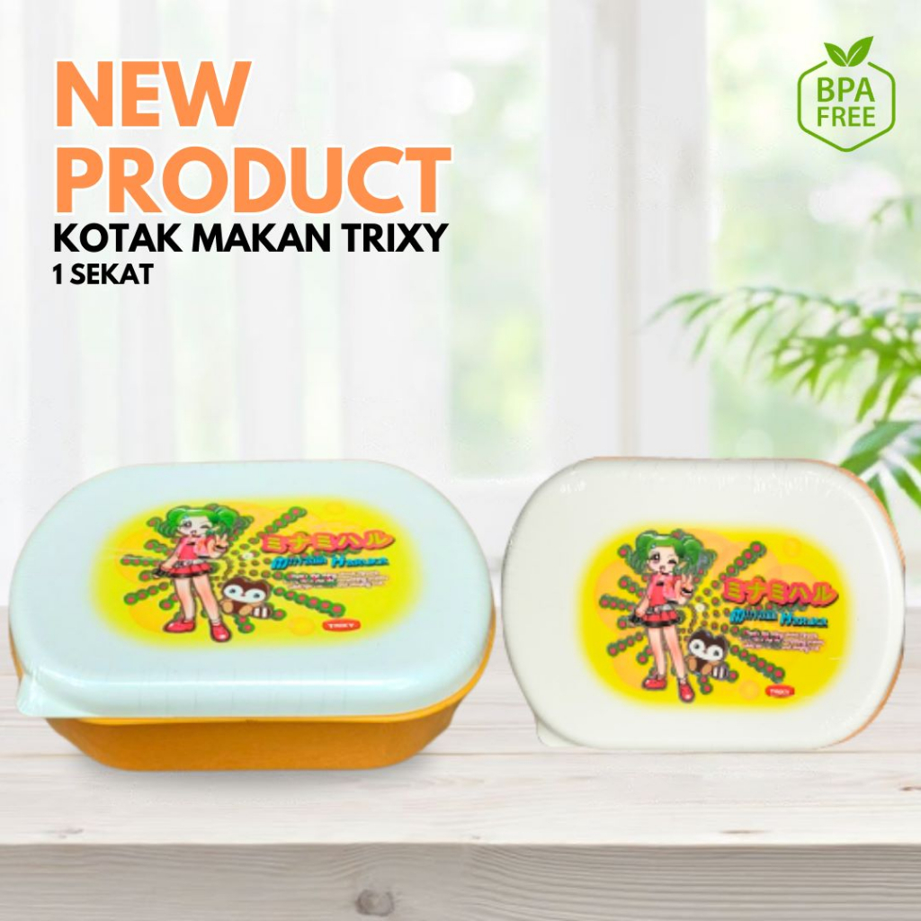 (DL) Tempat Makan Trixy Bekal Kotak Anak Sekolah Tempat Penyimpanan Makanan