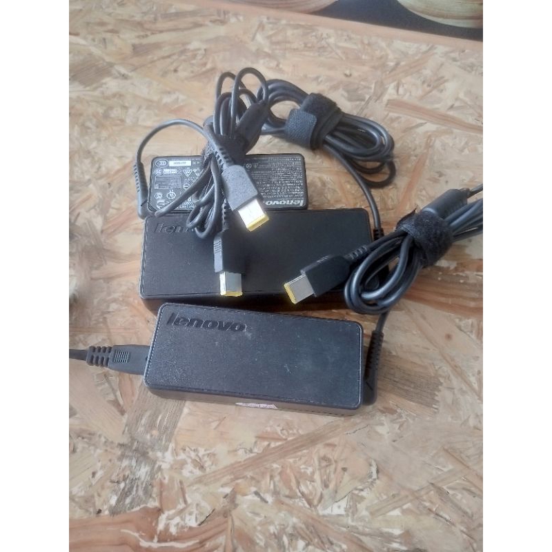 charger adaptor lenovo ujung kotak slim tip ori