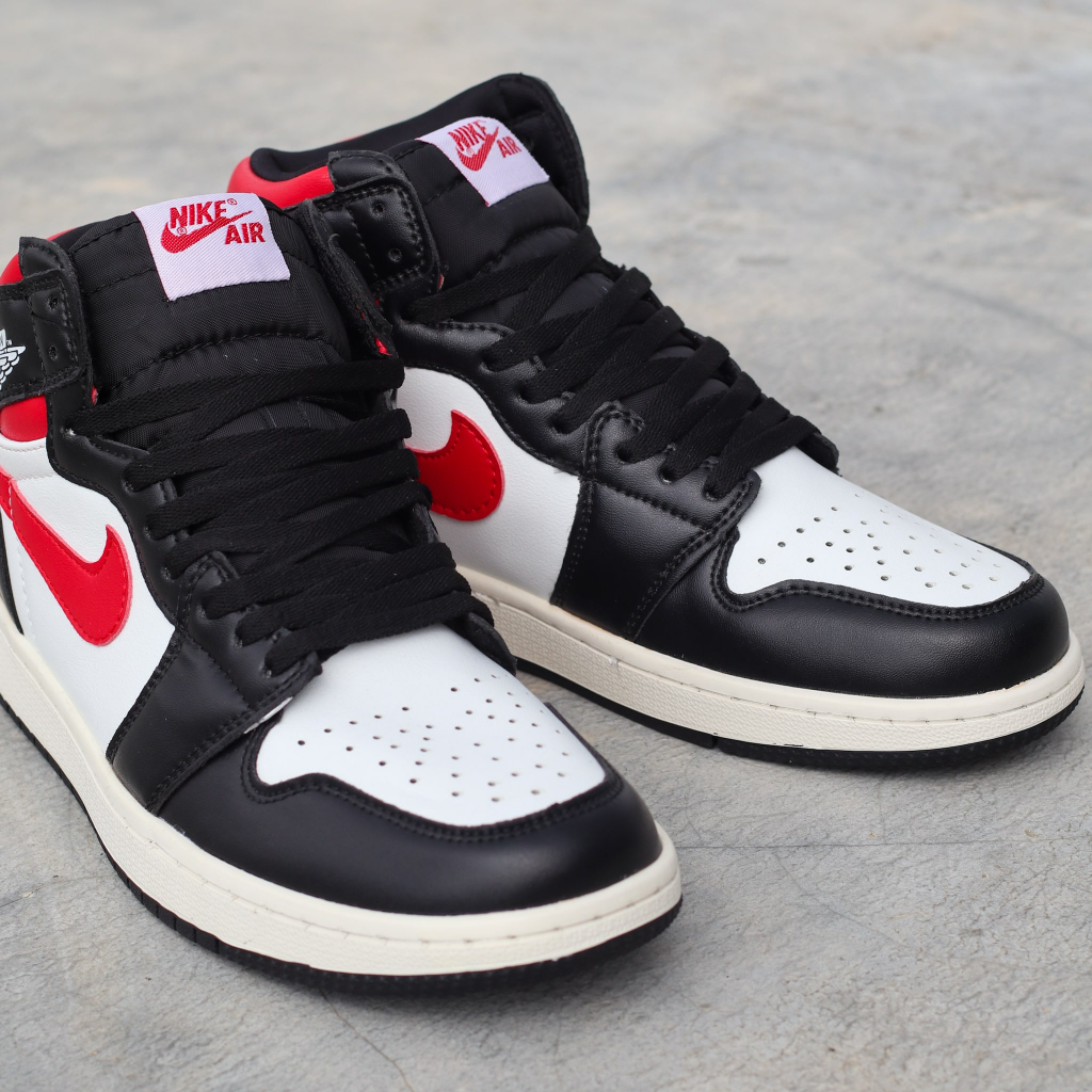 AIR JR RETRO HIGH BLACK GYM RED SEPATU PRIA