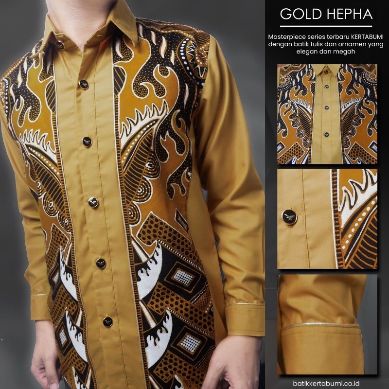 KERTABUMI BATIK GOLD HEPHA- Batik Pria Premium, Elegan dan Modern