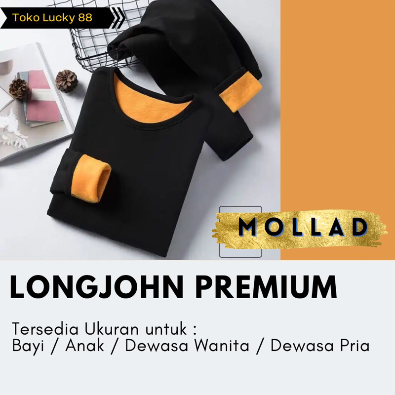 IMPORT MOLLAD Longjohn Kids Shirt Hanya Atasan Longjohn Anak Pakaian Baju Musim Dingin Winter Kids Thermal Piyama Baju Tidur Anak