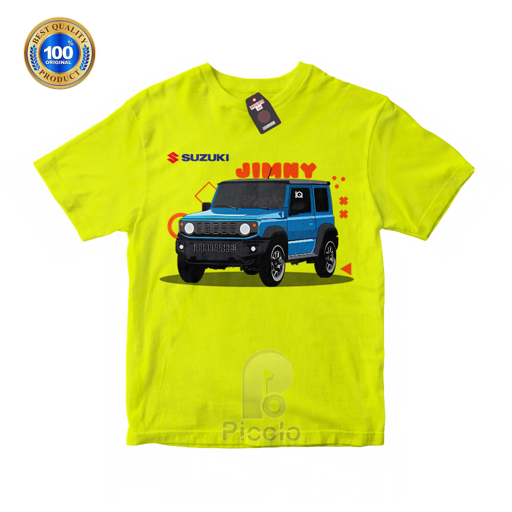 (FREE NAMA) BAJU KAOS ATASAN ANAK MOTIF MOBIL SUZUKI JIMNY UNISEX Bahan COTTUN