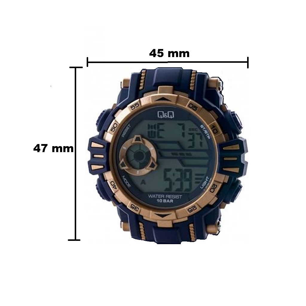 Jam Tangan Pria Casual Sporty Rubber Digital Original Q&amp;Q QnQ QQ M165 M165J Series