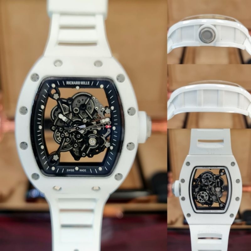 Jam tangan Bubba Watson RM055 White Ceramic Automatic Swiss fullset