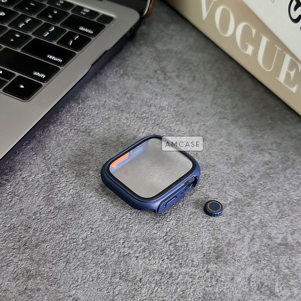 ( FOR IWATCH ) CHANGE TO MODE ULTRA 1:1 GLASS COVER APPLE WATCH - SERIES 4 5 6 7 8 SE | SIZE 40mm 41mm 44mm 45mm | tempered glass pelindung layar case iwatch