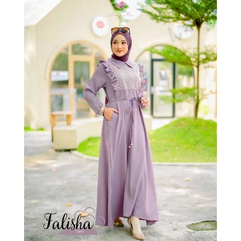 FALISHA DRESS CRINKLE AIRFLOW BUSUI FRIENDLY/GAMIS BRUKAT PREMIUM TERLARIS/FASHION WANITA MUSLIMAH 2023/GAMIS CRINKLE TERLARIS/FAR MOSLEMSTORE