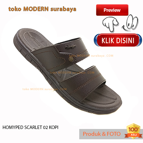 Sandal pria modern casual sendal sopan slide cowok selop HOMYPED SCARLET 02