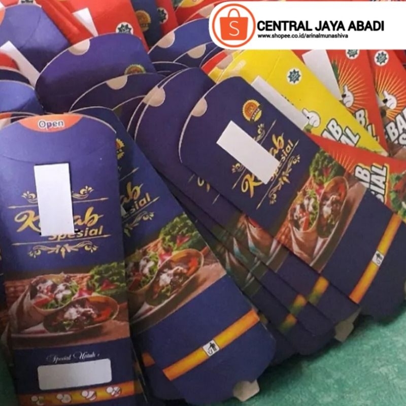 

100 LEMBAR KERTAS KEBAB TARIKAN UKURAN 25 × 9,5 CM HIGH QUALITY PAPER CRAFT TEBAL PRODUK TERBARU | KOTAK KEBAB KEKINIAN | DUS KEBAB VIRAL TIKTOK | KEMASAN KEBAB KEKINIAN | BOX KEBAB VIRAL | ARINA SHIVA GROUP 5893