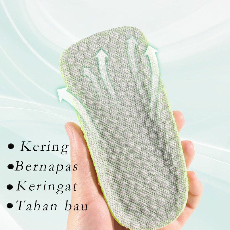 Sol Wanita Dan Pria Sol Anti Selip Penambah Tinggi Badan Yang Nyaman Dan Anti Selip Sol Hijau Ukuran 1,5 Cm, 2,5 Cm, Dan 3,5 Cm