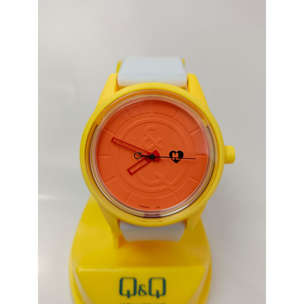 Jam Tangan Wanita Stylist Casual Karet Rubber Original Q&amp;Q QnQ QQ Smile Solar RP00 Series