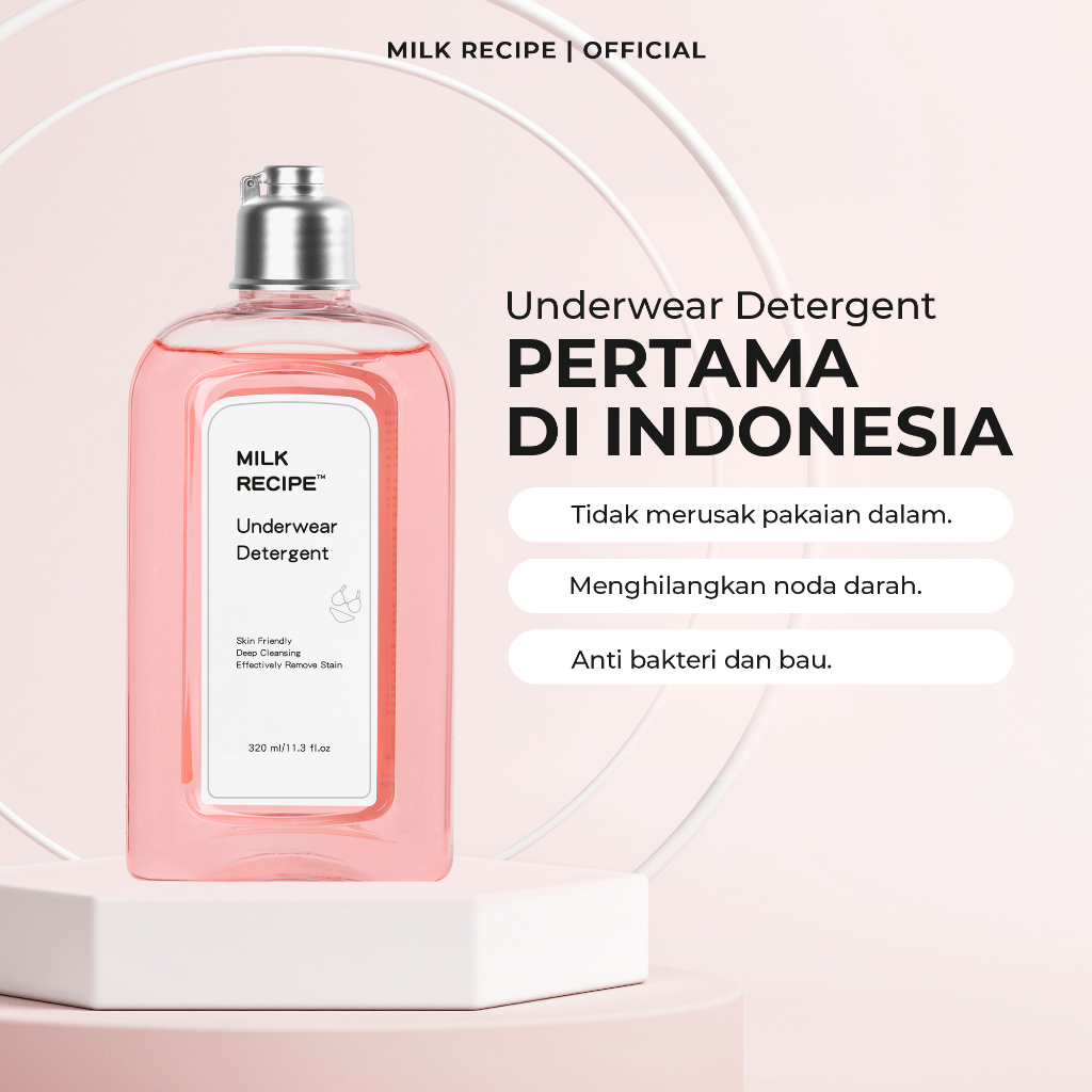 Milk Recipe Underwear Detergent - Sabun Cuci Pakaian Dalam Ampuh Membersihkan Noda Merah, Kumal dan Bakteri Pada Celana Dalam