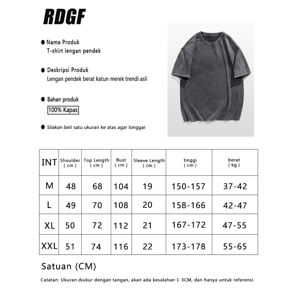 RDGF official shop/2023 T-shirt baru/lokasi pengiriman gratis/kaos murah/baju kaos oversize/kaos t shirt oversize/kaos hitam oversize/PRIA &amp; WANITA (UNISEX)/