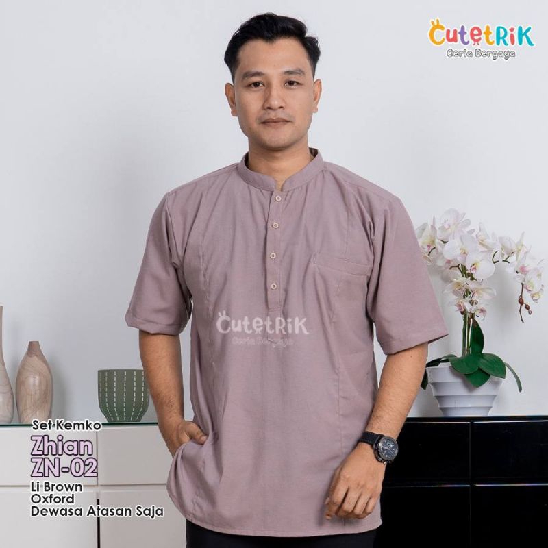 ATASAN KOKO DEWASA MERK CUTETRIK KODE ZN 2A BAHAN OXFORD