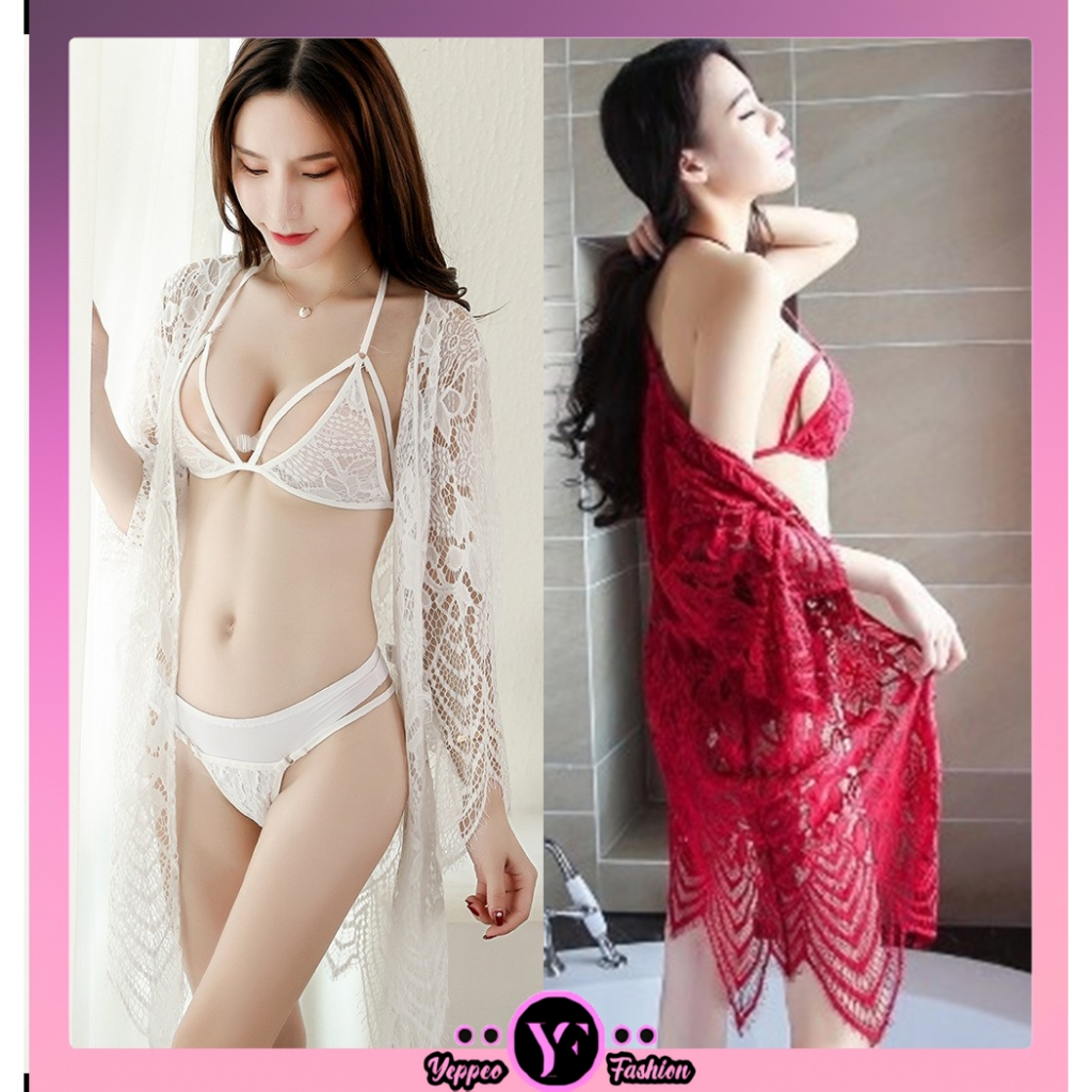 •YF• BT431 Lingerie Wanita Sexy lingeri Set Lace transparan  Pakaian dalam