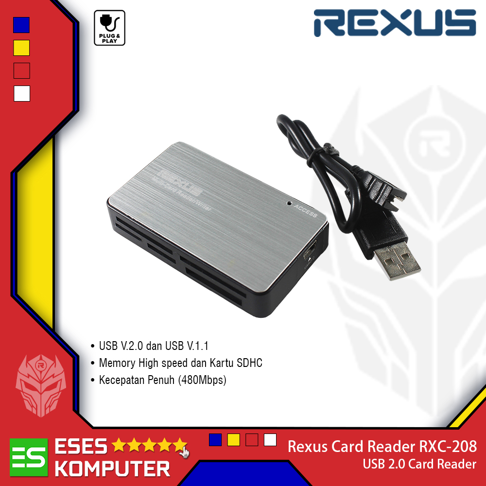 Card Reader Rexus RCX-208 USB 2.0 Card Reader All in 1