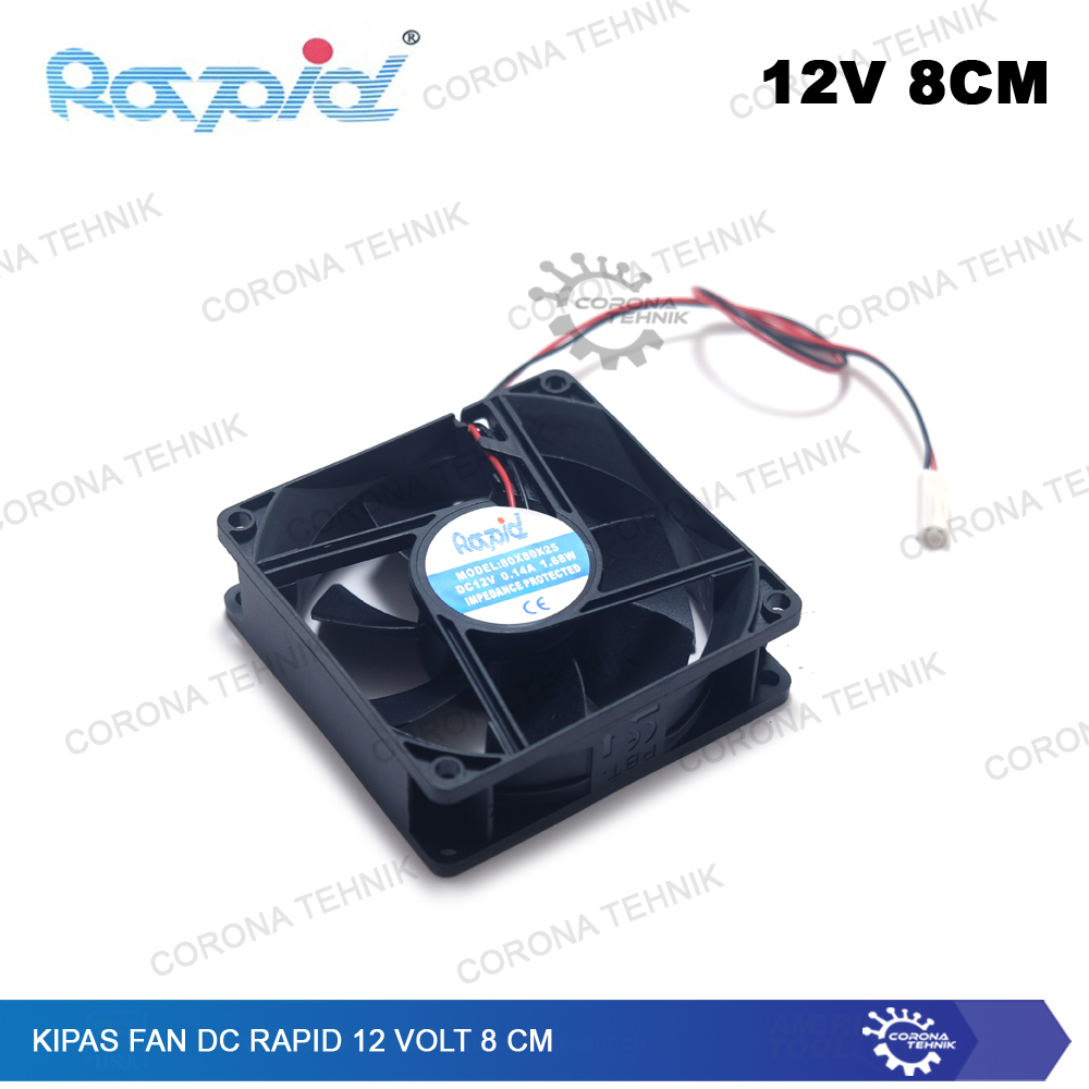 Fan DC 12 Volt Rapid 8 cm