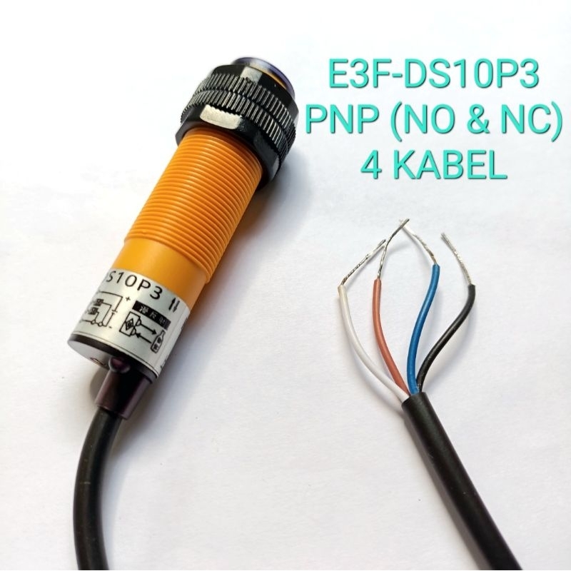 E3F-DS10P3 Sensor Photoelectric PNP NO + NC 10cm DC 4 Wire