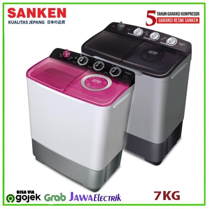 Mesin Cuci Sanken 2 Tabung TW-8600 / TW-8808/ TW-8827 8KG
