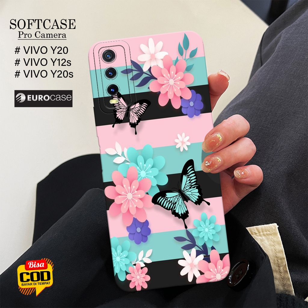 Soft Case Hp Vivo Y20 / Vivo Y20s / Vivo Y12s Terbaru - Fashion Case BUNGA - Casing Hp Vivo Y20 / Y2