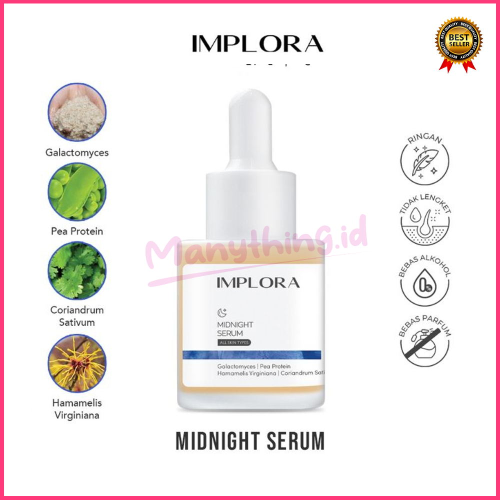 (MANYTHING) (BPOM) IMPLORA FACE SERUM LUMINOUS BRIGHT SERUM ACNE PEELING MIDNIGHT SERUM WAJAH IMPLORA