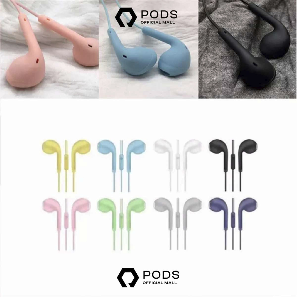 The Pods Headset / Hansdfree U19 Macaron HIFI Extra Bass Stereo Surround Sound By Pods Indonesia