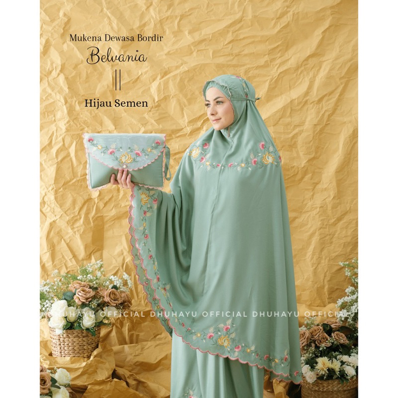 MUKENA DEWASA RAYON SUPER BORDIR TASIK BELVANIA