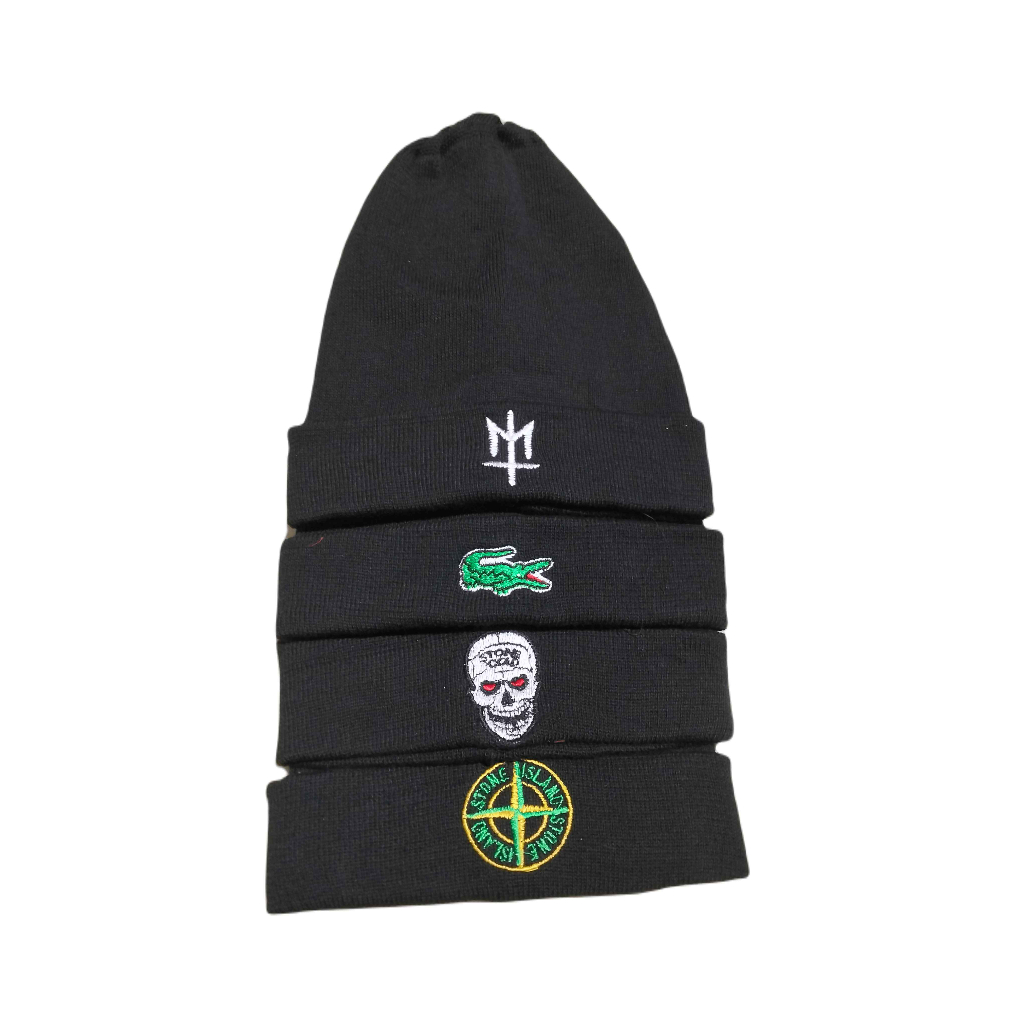 beanie hat bordir stone island topi kupluk rajut pria wanita distro full bordir