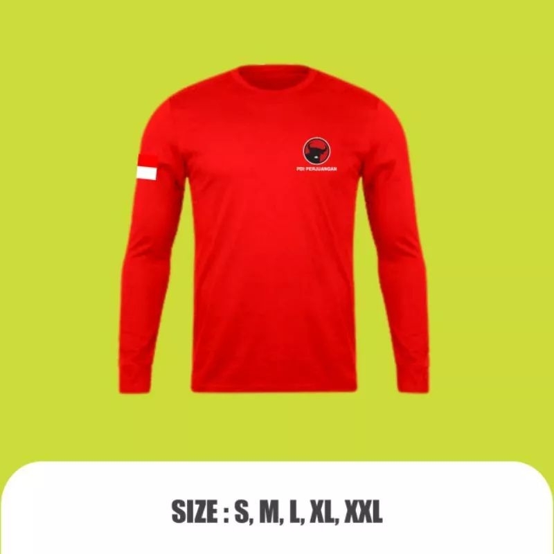 (Cod) KAOS LOGO PDI PERJUANGAN LENGAN PANJANG