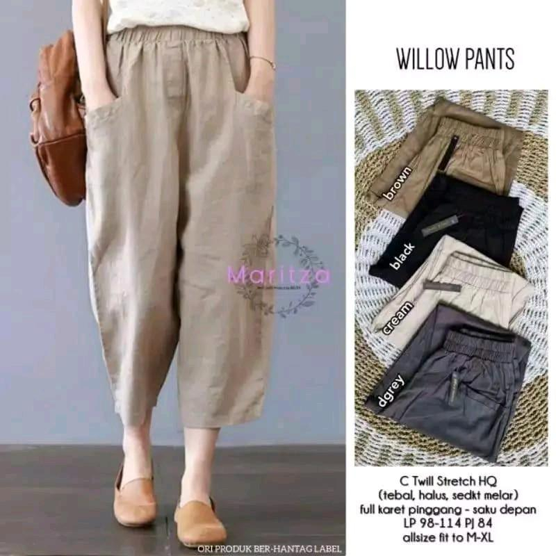 Celana Kurea / Sasha Pants Bahan Katun Twill Melar / Kulot Katun