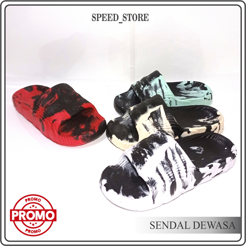 SENDAL DEWASA MOTIF LORENG KEREN / SENDAL DEWASA LAKI LAKI /PRIA