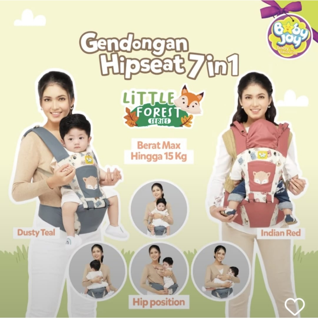 Baby Joy Gendongan Bayi Hipseat 7 in 1 Little Forest Series - BJG 3053