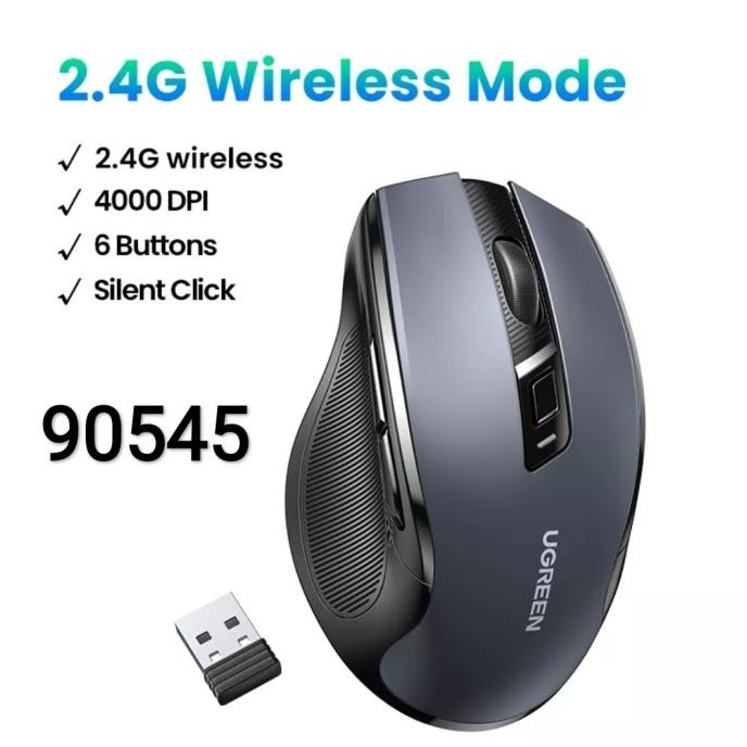 UGREEN Mouse Wireless Bluetooth 5.0 - Mouse Silent 2.4 90545 / 90855-BT+DONGLE ORIGINAL