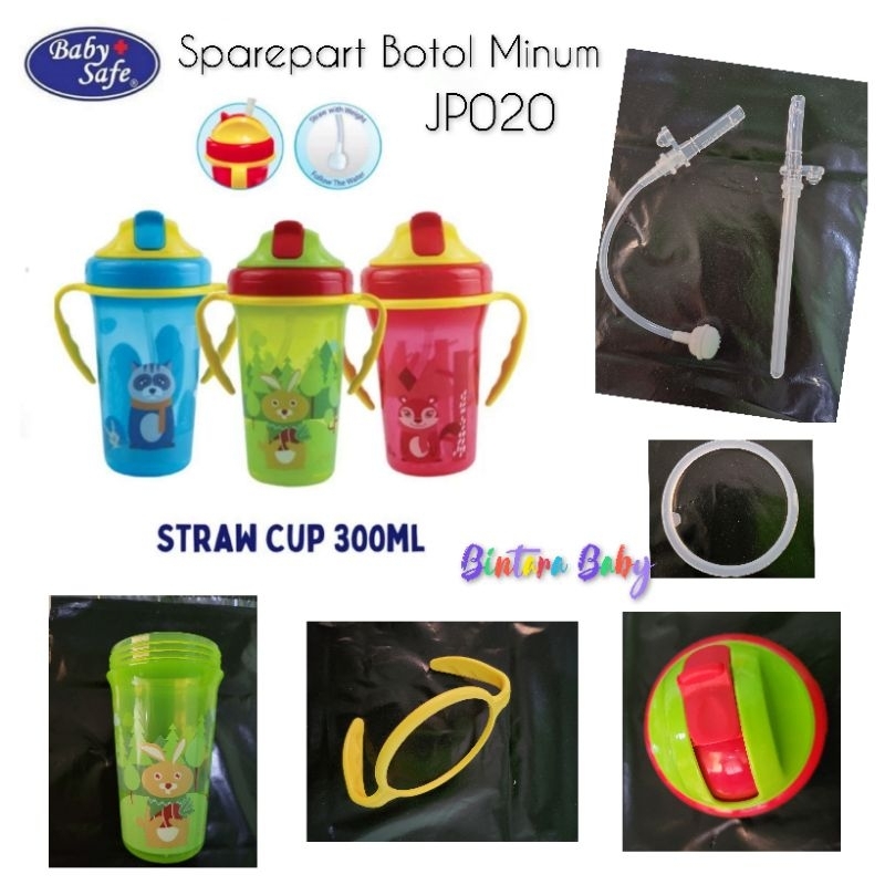 Sedotan Botol Minum Baby Safe Straw Cup 300ml JP020 / Straw Replacement Sparepart Botol Minum Baby Safe