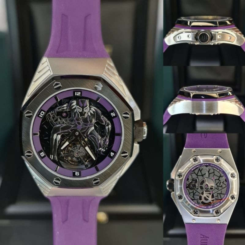 Jam tangan AP Black Panther Flying Tourbilon Automatic Swiss fullset