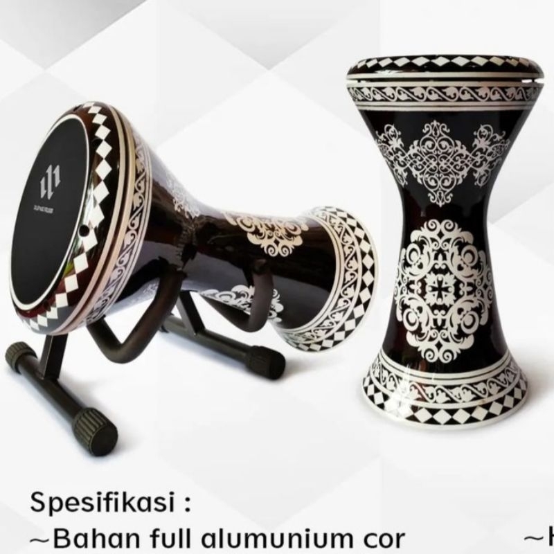 Darbuka 8 Inci Fullset Tas Kunci L Calti Darbuka Bahan Aluminum Mika Power Beat 8 inch Bergaransi