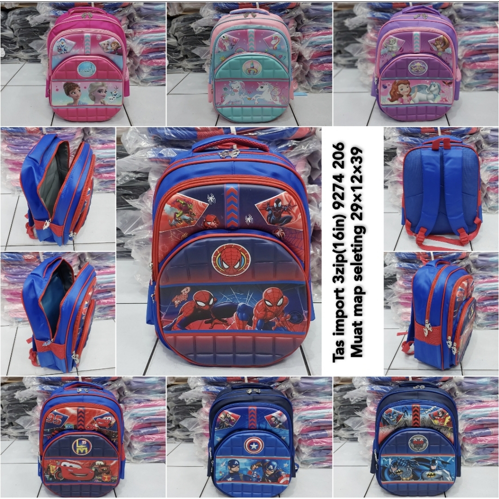 Tas import ransel sd timbul anak perempuan dan anak laki