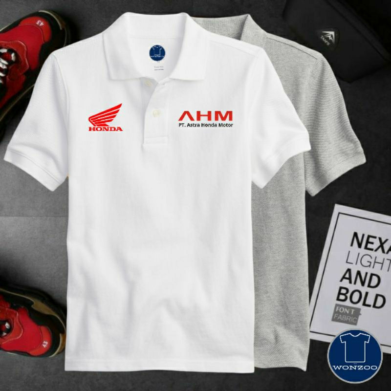 KAOS POLO HONDA AHM PT.ASTRA HONDA MOTOR PREMIUM QUALITY