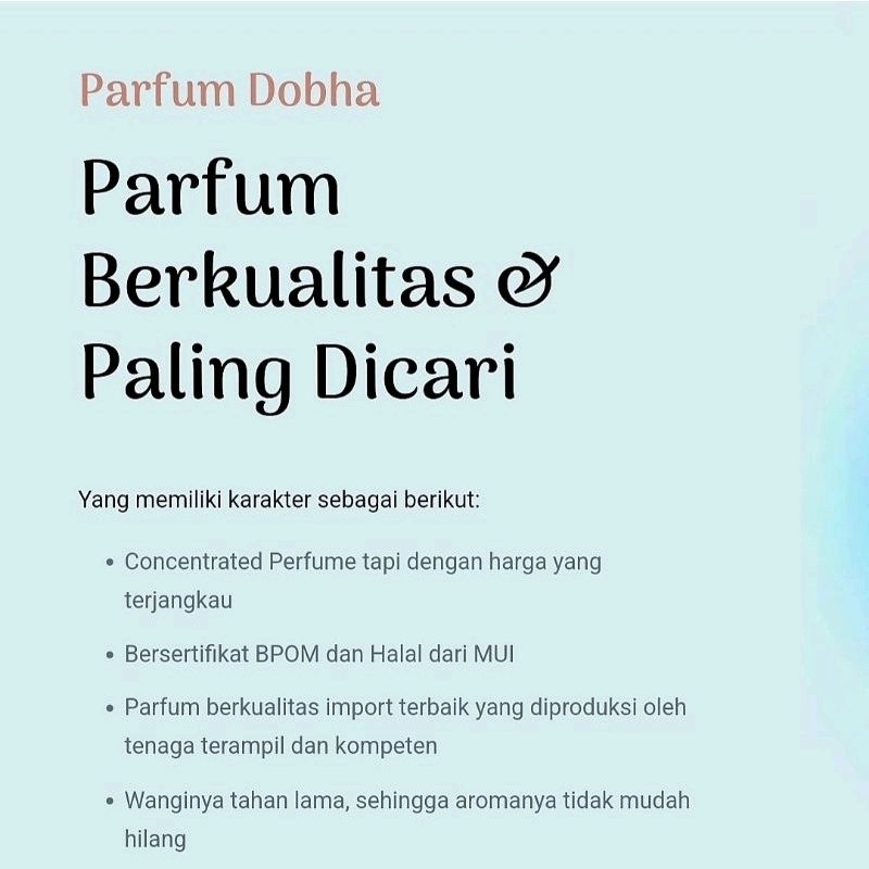 BACCARAT Parfum DOBHA Kemasan 6ml Minyak Wangi Roll On Non Alkohol