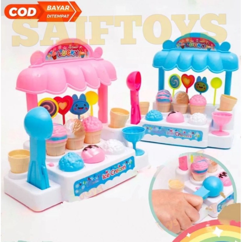 Mainan Ice Cream Shop / Mainan Ice Cream Cone Bisa Bunyi / Mainan Ice Cream